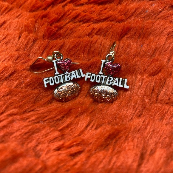 I love football earrings - Picture 3 of 3